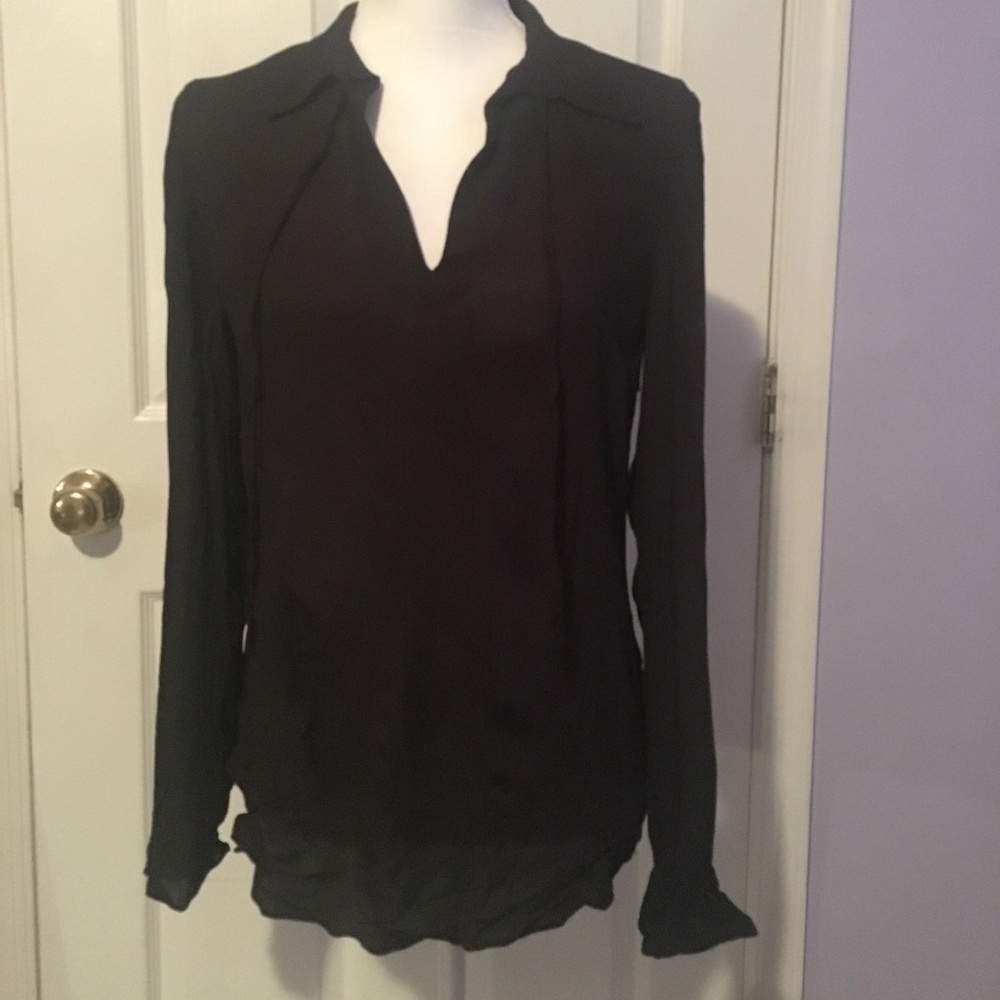 Ann Taylor black blouse x-small